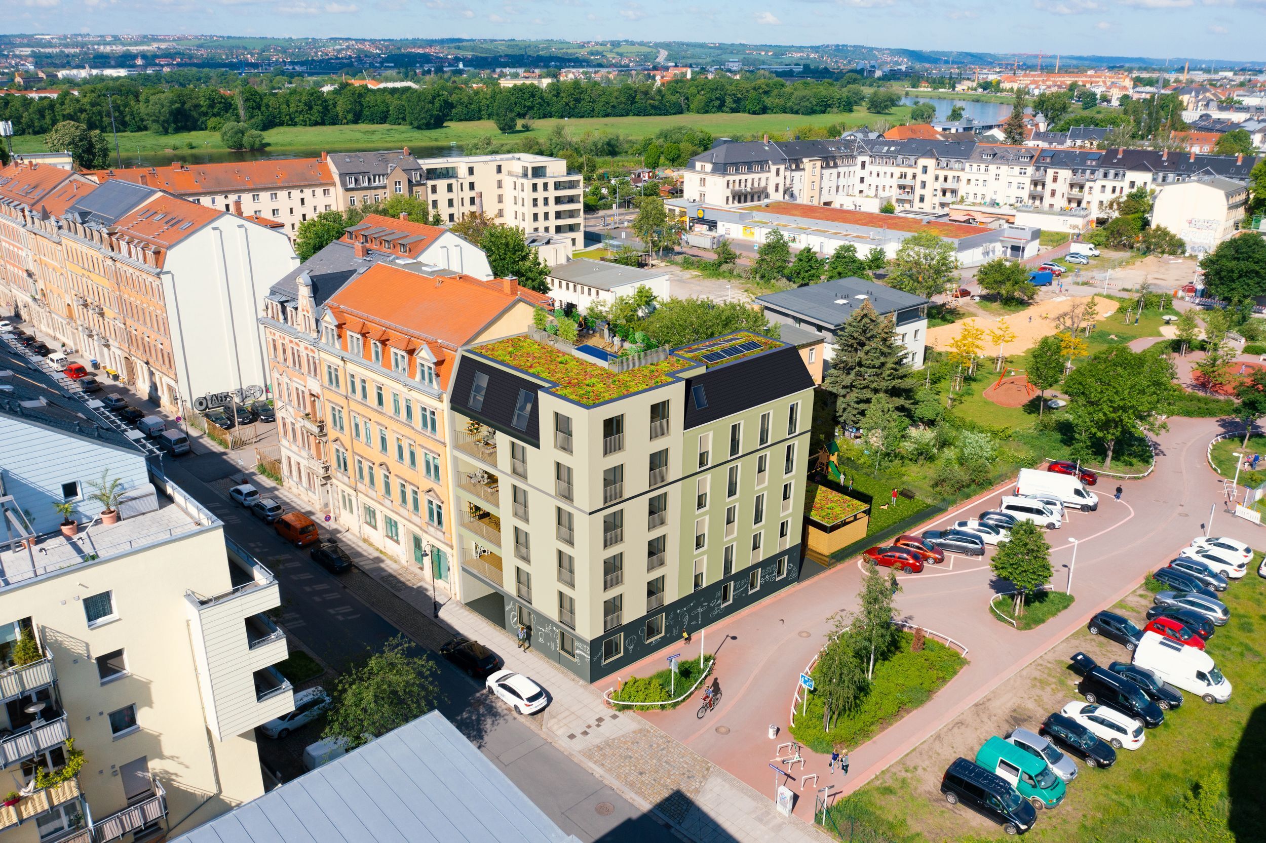 Penthouse zum Kauf 649.000 € 3 Zimmer 112,7 m²<br/>Wohnfläche 5.<br/>Geschoss 29.06.2025<br/>Verfügbarkeit Moritzburger Straße 39 Leipziger Vorstadt (Moritzburger Str.) Dresden 01127