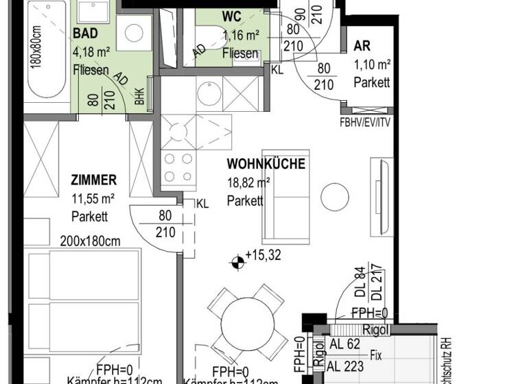 Wohnung zum Kauf - Erstbezug 344.200 € 2 Zimmer 36,8 m² 5. Geschoss Ottakringer Straße 26 Wien 1170
