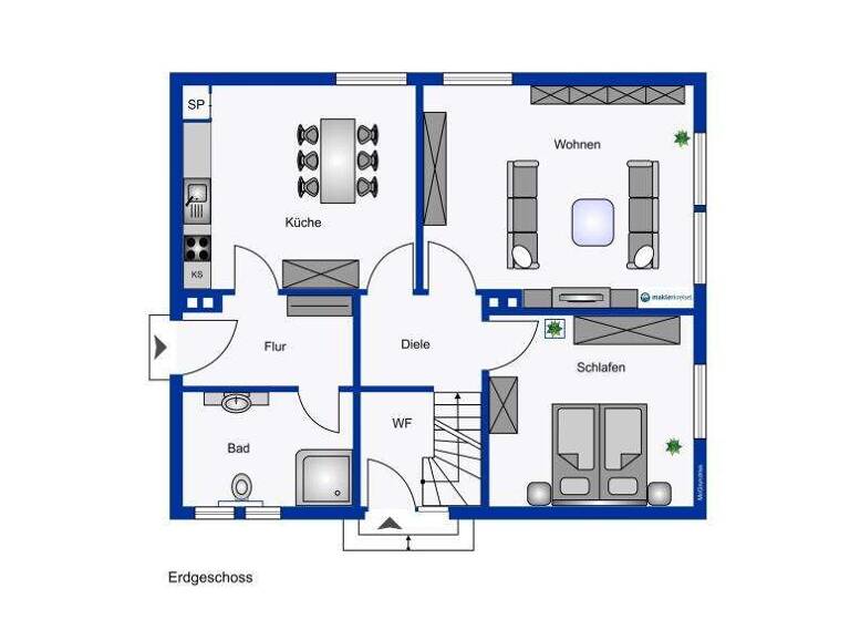 Mehrfamilienhaus zum Kauf 299.000 € 4 Zimmer 107 m² 843 m² Grundstück Bensersiel Esens / Bensersiel 26427