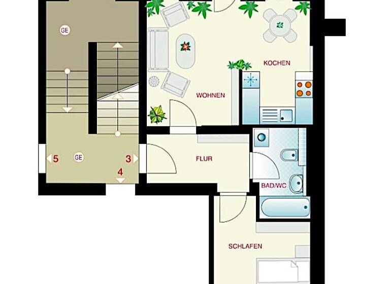 Wohnung zum Kauf 235.000 € 2 Zimmer 51,4 m²<br/>Wohnfläche 1.<br/>Geschoss ab sofort<br/>Verfügbarkeit Johann-Meyer-Str. 16 A Leipziger Vorstadt Dresden 01097