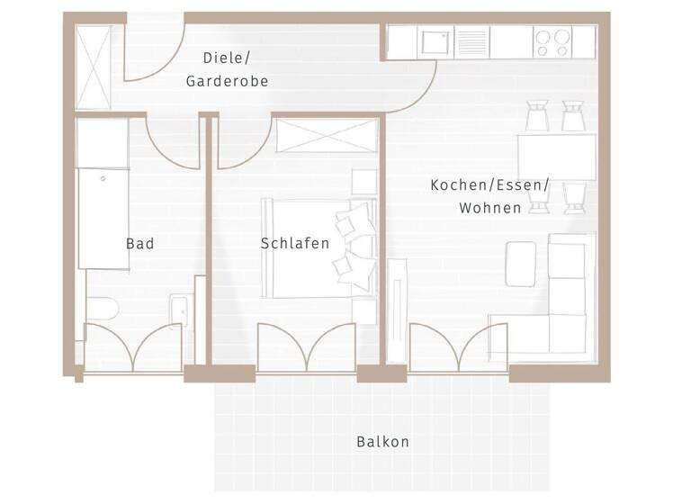 Wohnung zum Kauf - Neubau provisionsfrei 475.000 € 2 Zimmer 56,2 m² Parkstraße 15 Anzing 85646