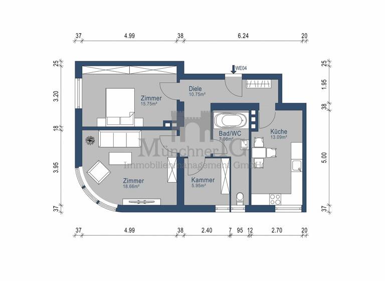 Wohnung zum Kauf 542.500 € 3 Zimmer 72 m²<br/>Wohnfläche 1.<br/>Geschoss Laim München 80687