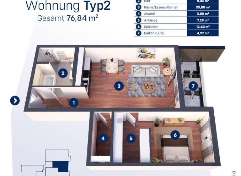Wohnung zum Kauf provisionsfrei 395.000 € 2 Zimmer 76,8 m² 3. Geschoss Werder Magdeburg 39114