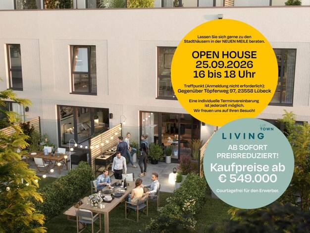 Stadthaus zum Kauf - Erstbezug provisionsfrei 845.000 € 5 Zimmer 179,3 m² 179,3 m² Grundstück St. Lorenz Süd St. Lorenz-Süd 23558
