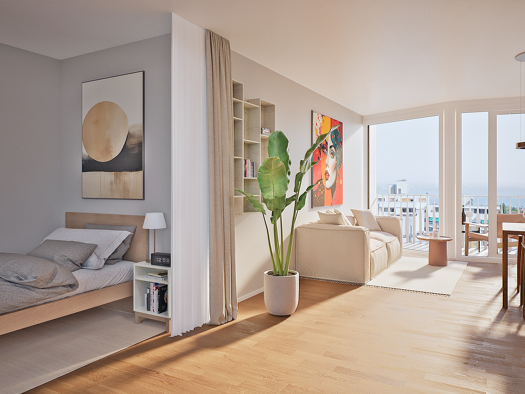 Wohnung zum Kauf - Erstbezug provisionsfrei 267.000 € 1 Zimmer 33,8 m² 5. Geschoss Am Briel 53 Petershausen Konstanz 78467