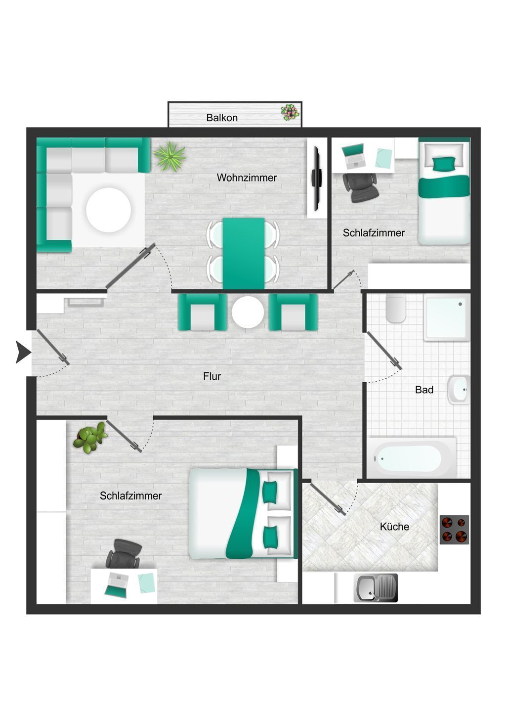 Wohnung zur Miete 530 € 3 Zimmer 95 m²<br/>Wohnfläche 1.<br/>Geschoss Walter-Hanschkatz-Straße 8 Welzow Welzow 03119