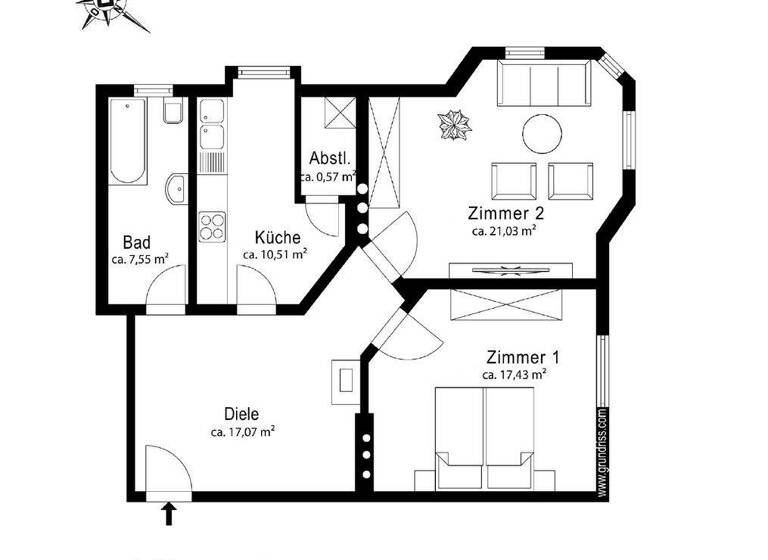 Wohnung zum Kauf 850.000 € 2,5 Zimmer 74 m² 4. Geschoss Maxvorstadt München 80333
