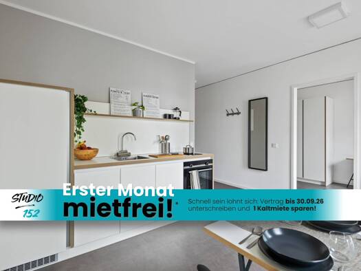 Studio zur Miete auf Zeit 429 € 1 Zimmer 23,8 m² frei ab 16.08.2026 Dotzheimer Straße 152 Wiesbaden Rheingauviertel, Hollerborn 65197