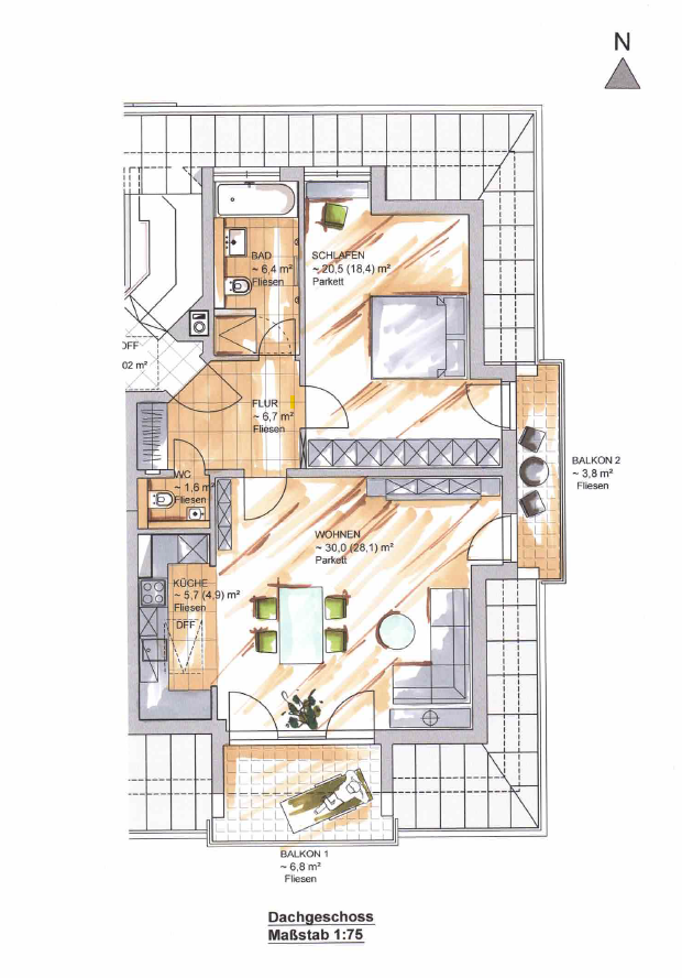 Wohnung zur Miete 1.650 € 2 Zimmer 70 m²<br/>Wohnfläche 2.<br/>Geschoss 15.02.2025<br/>Verfügbarkeit Solln München 81479