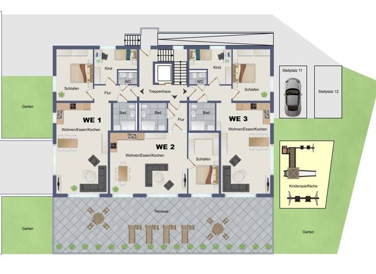 Wohnung zum Kauf - Erstbezug provisionsfrei 388.000 € 3 Zimmer 92,4 m² EG frei ab sofort Bahnhofstraße 23 Innenstadt Radevormwald 42477
