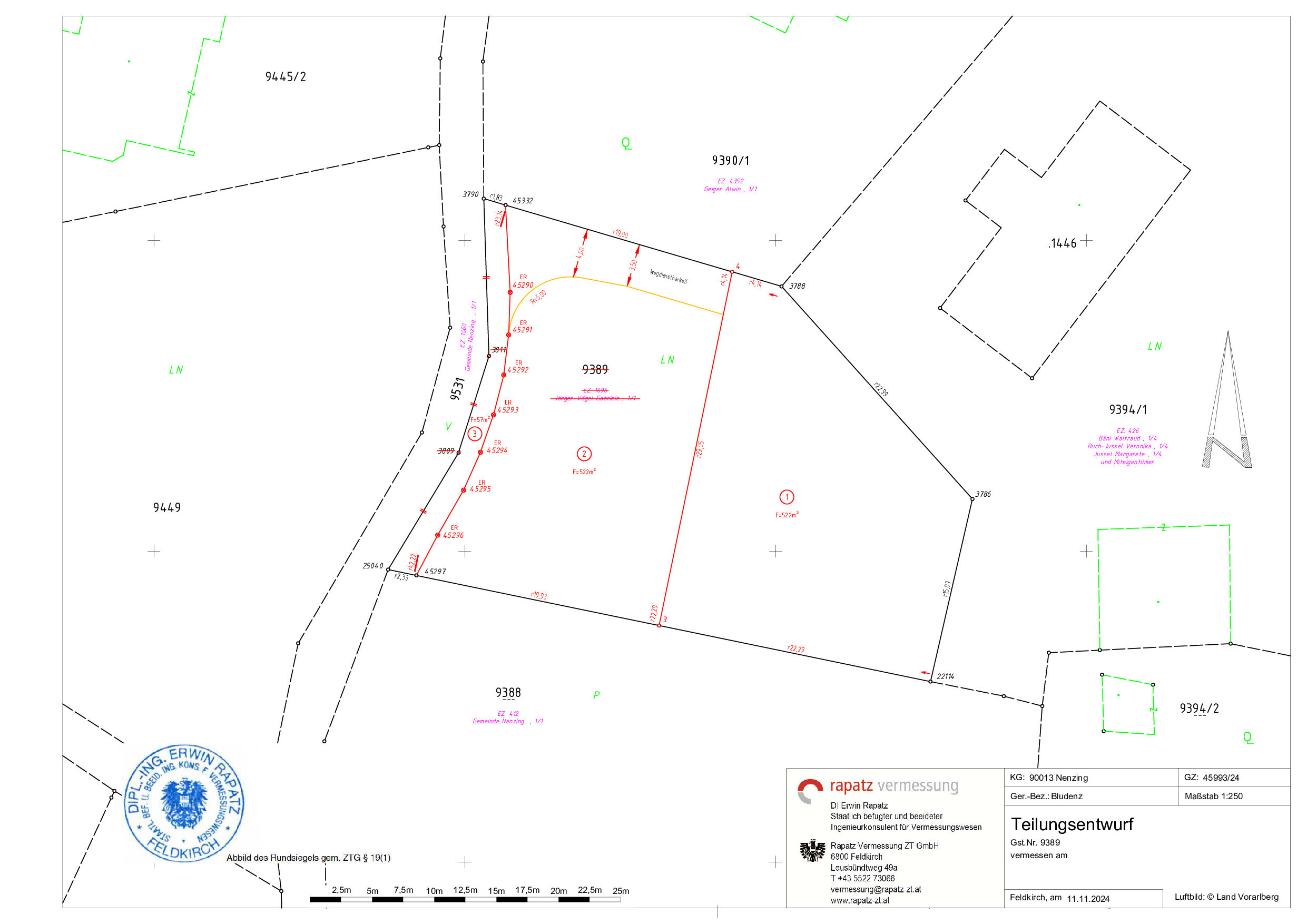 Grundstück zum Kauf 185.000 € 522 m²<br/>Grundstück Enderwinkel Frastanz / Gurtis 6820