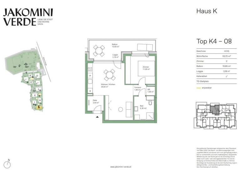 Wohnung zum Kauf provisionsfrei 290.000 € 2 Zimmer 53,7 m² Jakomini Graz 8010