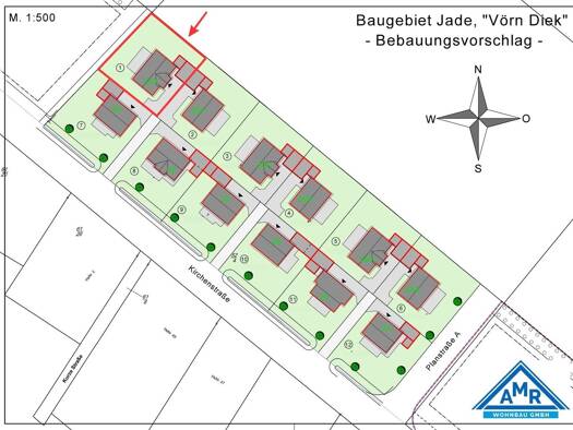 Grundstück zum Kauf 64.525 € 500 m² Grundstück Norderschweiburg Jade 26349