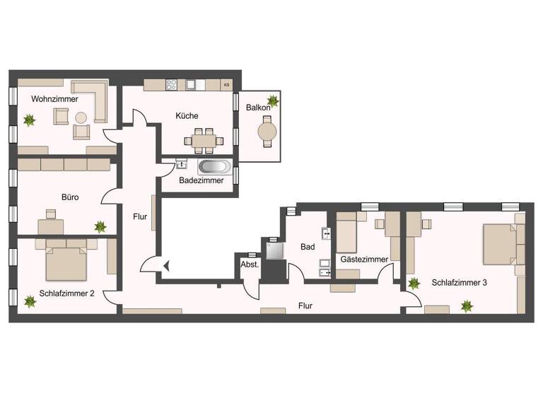 Wohnung zum Kauf provisionsfrei 499.000 € 5 Zimmer 175,3 m² Zentrum-Süd Leipzig 04107
