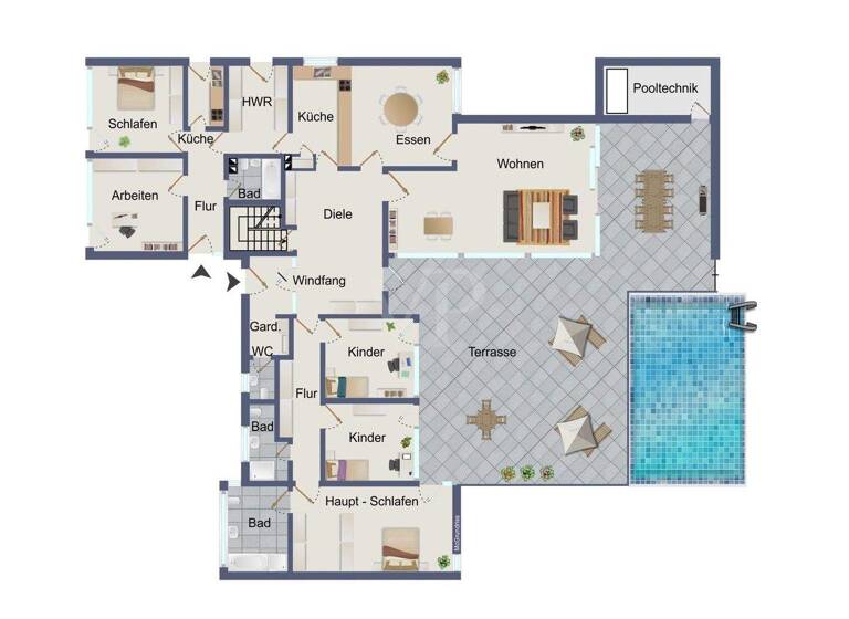 Bungalow zum Kauf 890.000 € 9 Zimmer 338 m² 2.280 m² Grundstück Dannstadt Dannstadt-Schauernheim 67125