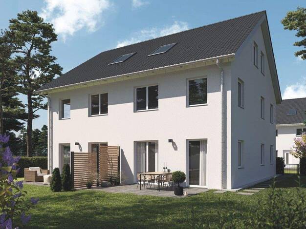 Doppelhaushälfte zum Kauf - Erstbezug provisionsfrei 899.000 € 5 Zimmer 147 m² 368 m² Grundstück frei ab 01.06.2027 Am Regnitzhang 24 Stadeln Fürth 90765