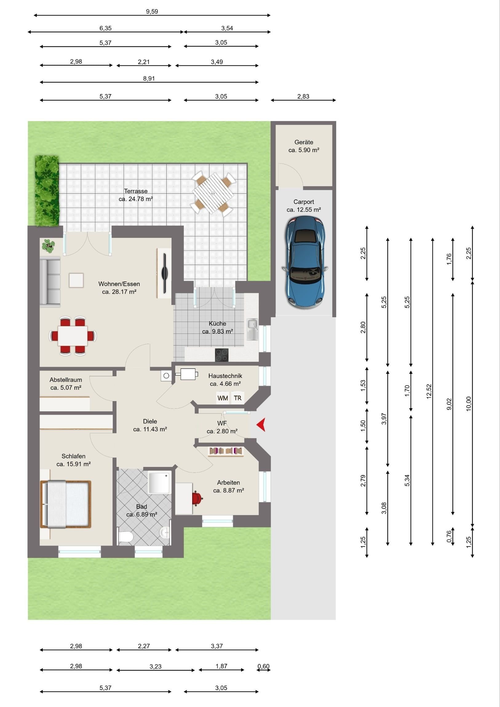 Bungalow zum Kauf 398.000 € 3 Zimmer 90,9 m²<br/>Wohnfläche 540 m²<br/>Grundstück 01.05.2025<br/>Verfügbarkeit Tarmstedt 27412