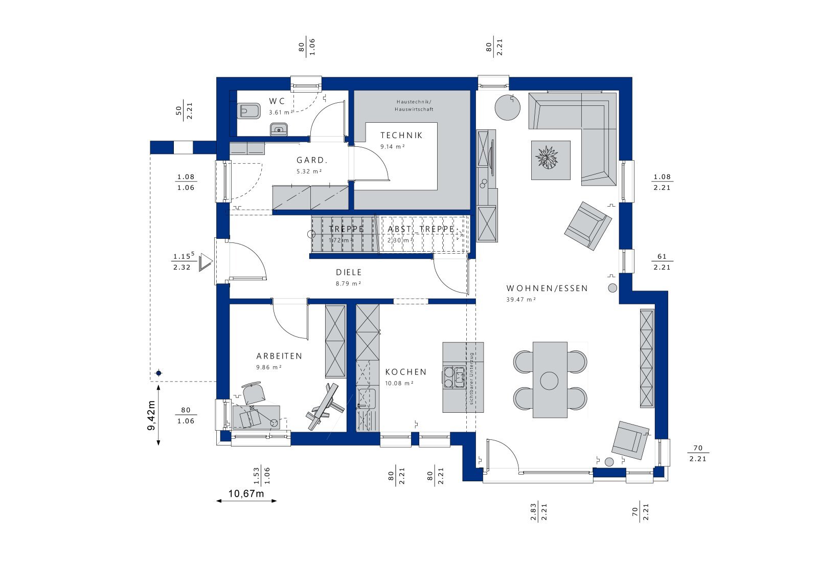 Einfamilienhaus zum Kauf 583.825 € 5 Zimmer 164,1 m²<br/>Wohnfläche 623 m²<br/>Grundstück Hondingen Blumberg 78176