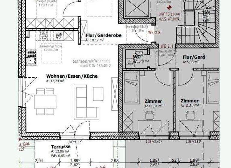 Wohnung zum Kauf - Erstbezug 386.478 € 2 Zimmer 71,6 m² EG Nordöstlicher Stadtteil Schweinfurt 97422