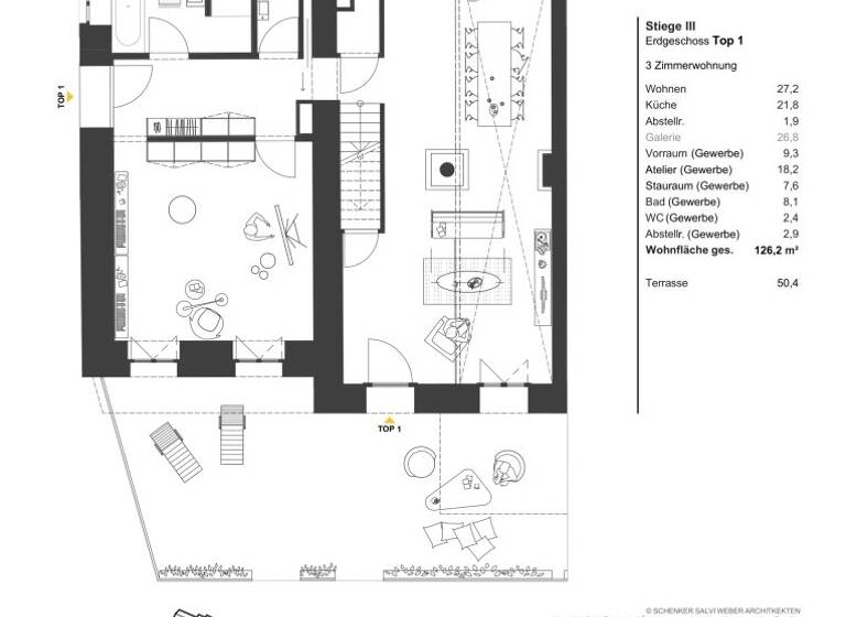 Wohnung zum Kauf - Erstbezug 904.685 € 3 Zimmer 126,2 m² EG Apostelgasse Wien 1030