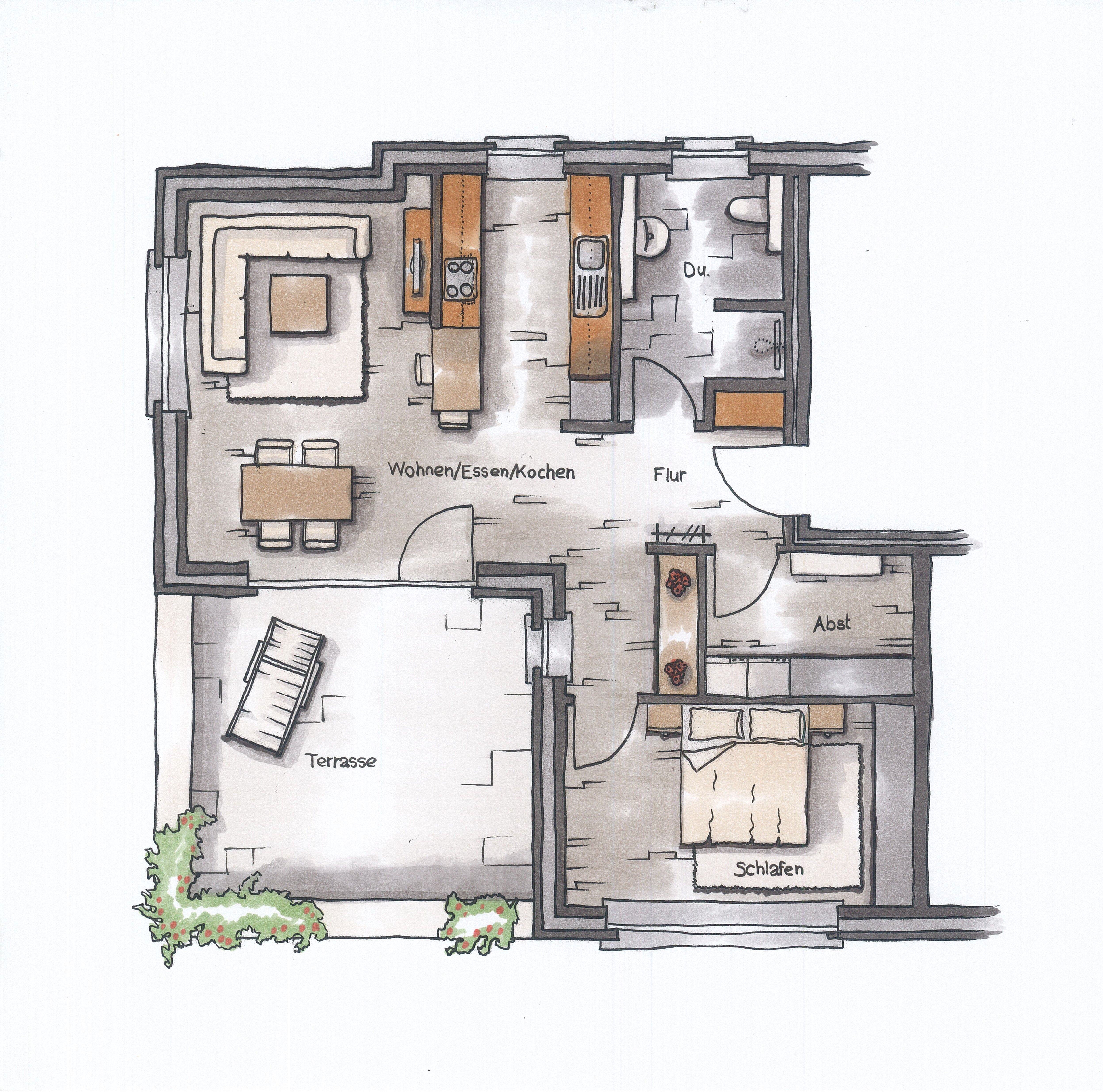 Penthouse zur Miete 955 € 2 Zimmer 79,6 m²<br/>Wohnfläche 2.<br/>Geschoss 15.01.2025<br/>Verfügbarkeit Lehrte - Südost Lehrte 31275