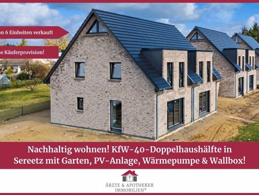 Doppelhaushälfte zum Kauf - Erstbezug 479.000 € 5 Zimmer 115 m² 201,4 m² Grundstück Bad Schwartau / Sereetz 23611