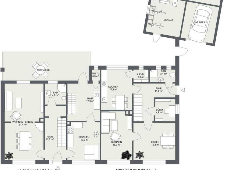 Mehrfamilienhaus zum Kauf als Kapitalanlage geeignet 285.000 € 10,5 Zimmer 305 m² 2.409 m² Grundstück Hassel (Weser) 27324