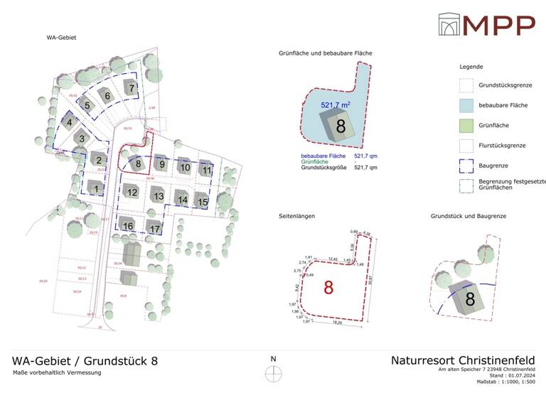 Grundstück zum Kauf 177.480 € 517 m² Grundstück Schöne Aussicht Klütz Klütz / Christinenfeld 23948