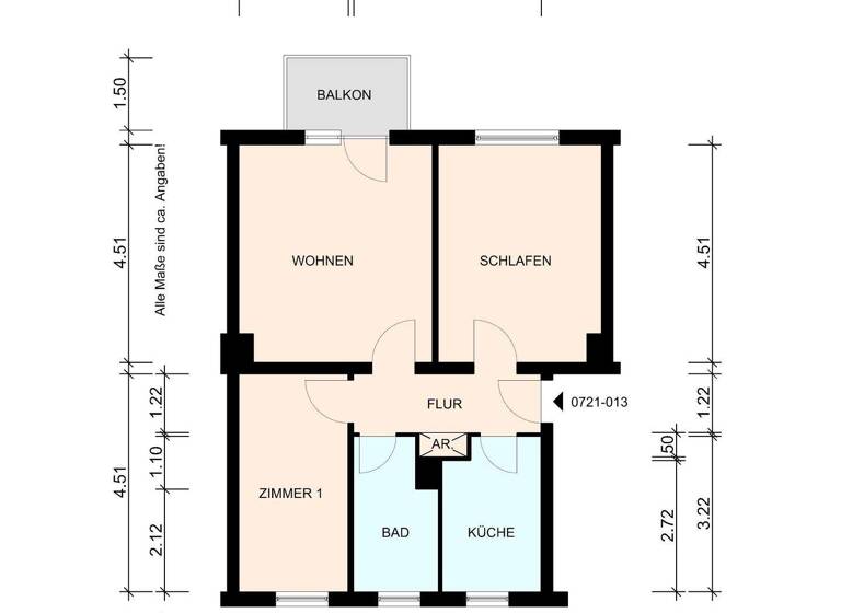 Wohnung zur Miete 380 € 2,5 Zimmer 59,3 m² EG frei ab 16.04.2026 Bahnhofstr. 146 Hagenow 19230