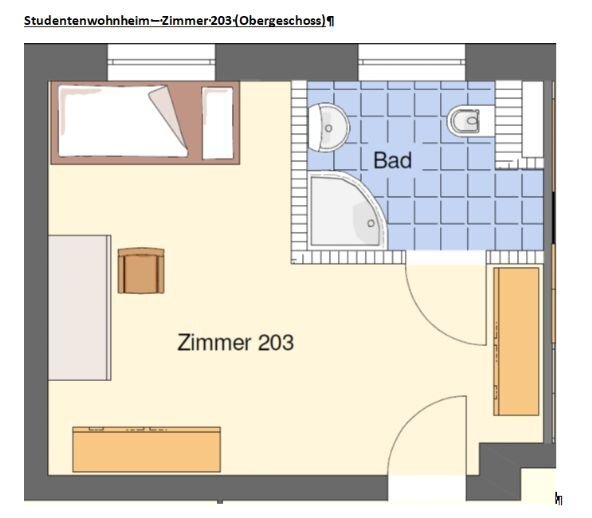 Wohnung zur Miete 245 € 1 Zimmer 20,3 m²<br/>Wohnfläche 1.<br/>Geschoss Junckerstraße 10b Neuruppin Neuruppin 16816