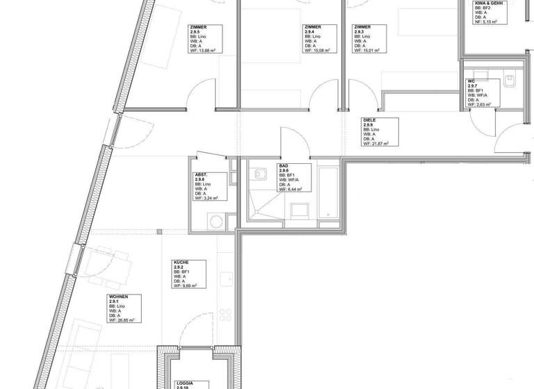 Wohnung zur Miete - Erstbezug 1.920 € 4 Zimmer 116 m² 2. Geschoss frei ab sofort Im Kloster 4 Ilbenstadt Niddatal 61194