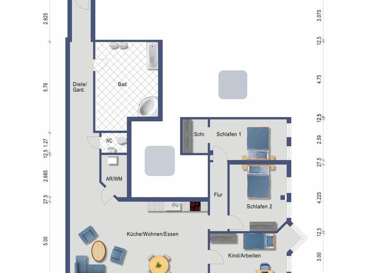 Wohnung zum Kauf 693.000 € 4 Zimmer 144 m²<br/>Wohnfläche 1.<br/>Geschoss Erlangen-Süd Erlangen 91052