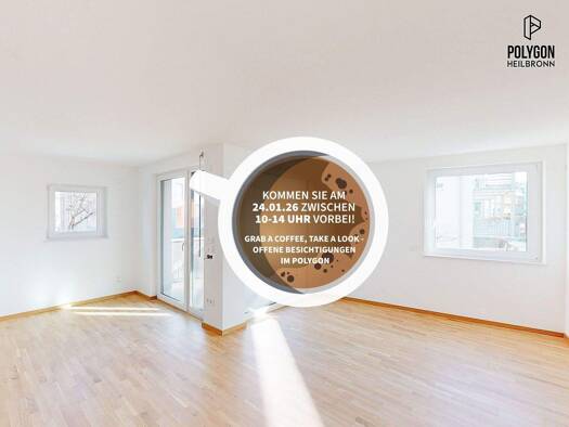 Wohnung zur Miete - Erstbezug 1.235 € 3 Zimmer 80 m² 2. Geschoss Happelstraße 47 Heilbronn 74074