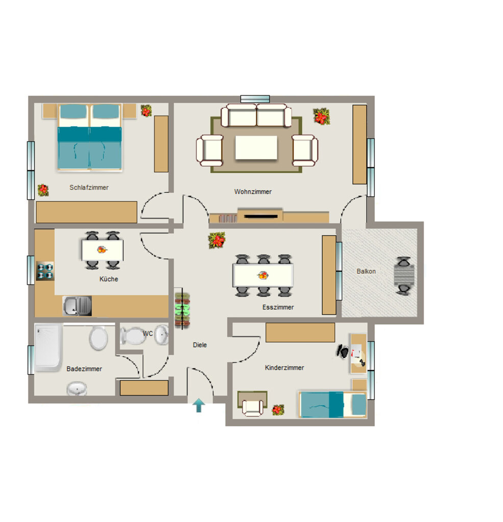 Wohnung zur Miete 698 € 3,5 Zimmer 89,3 m²<br/>Wohnfläche 3.<br/>Geschoss 16.02.2025<br/>Verfügbarkeit Sophienstraße 3 Herten - Südwest Herten 45699