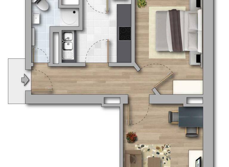 Wohnung zur Miete 330 € 2 Zimmer 49,3 m² 1. Geschoss frei ab 15.03.2026 Otto-Richter-Straße 31 Sudenburg Magdeburg 39116