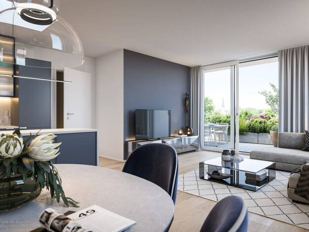 Wohnung zum Kauf - Neubau provisionsfrei 570.000 € 2 Zimmer 54,9 m² 1. Geschoss Lilli-Kurowski-Straße 1 Feldmoching-Hasenbergl München 80995
