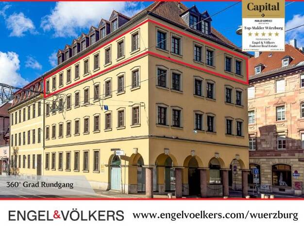 Bürogebäude zur Miete 2.100 € 168 m² Bürofläche Altstadt Würzburg 97070
