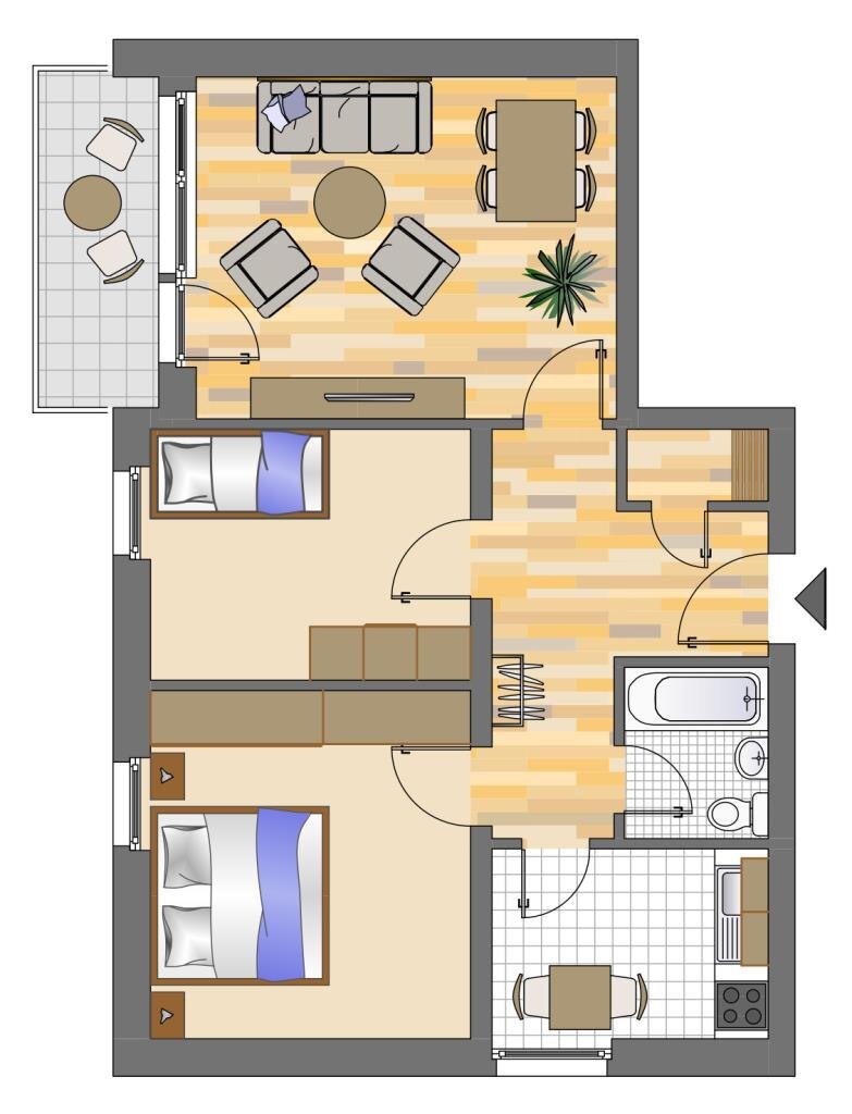 Wohnung zur Miete 571 € 3 Zimmer 67 m²<br/>Wohnfläche 2.<br/>Geschoss Stormstraße 28 Geisweid - Ruhrst / Hoher Rain Siegen 57078