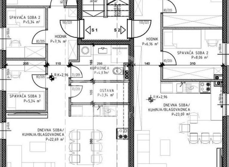 Wohnung zum Kauf 200.000 € 4 Zimmer 63 m² 1. Geschoss Kastela