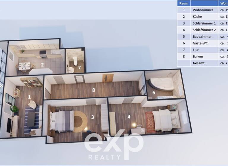 Wohnung zum Kauf 580.000 € 3 Zimmer 78 m² Starnberg 82319