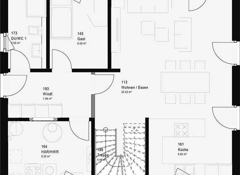 Einfamilienhaus zum Kauf provisionsfrei 274.249 € 5 Zimmer 145 m² 769 m² Grundstück Homberg 34576