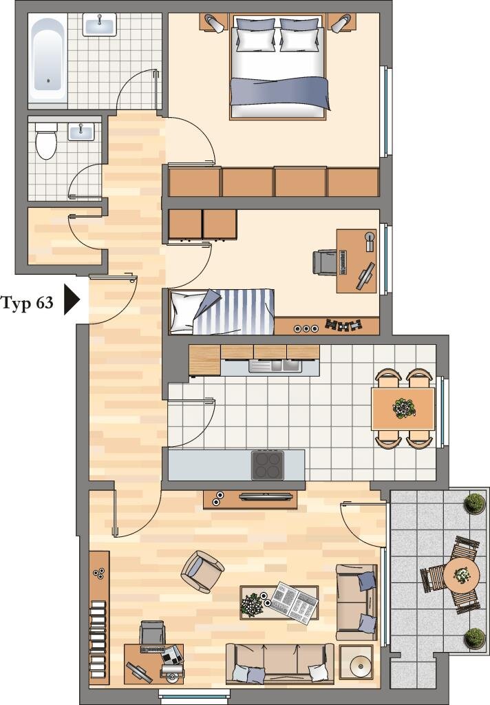 Wohnung zur Miete 609 € 3 Zimmer 79,1 m²<br/>Wohnfläche 2.<br/>Geschoss 31.01.2025<br/>Verfügbarkeit Gumperzweg 4 Hattingen - Mitte Hattingen 45525