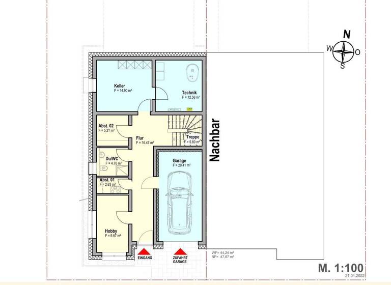 Doppelhaushälfte zum Kauf - Erstbezug 1.217.000 € 228,5 m² 391 m² Grundstück A Feeschtesch 6 Manternach 6850