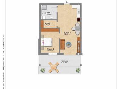 Wohnung zur Miete 650 € 2,5 Zimmer 63 m² 1. Geschoss Auf der Breite 12 Grafenhausen Grafenhausen 79865