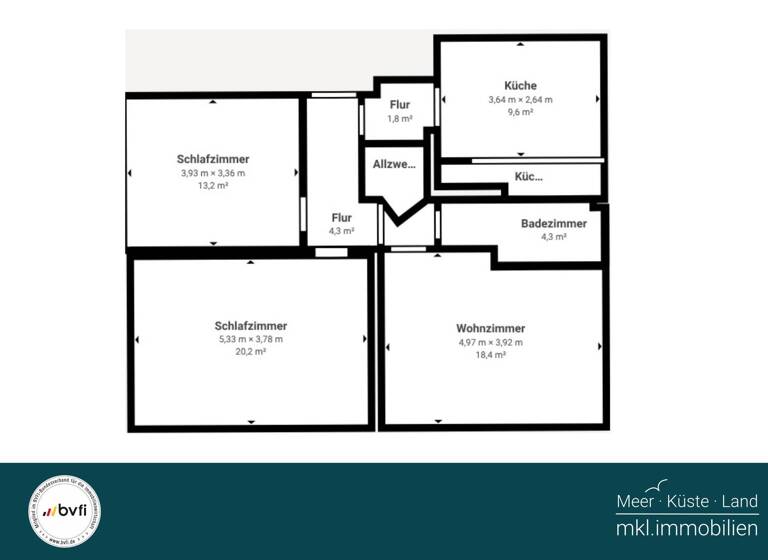 Wohnung zum Kauf 148.000 € 3 Zimmer 77 m²<br/>Wohnfläche Innenstadt Wilhelmshaven 26382
