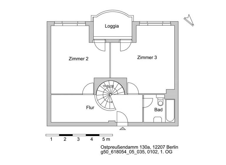 Wohnung zur Miete 1.250 € 3 Zimmer 123,1 m² EG Ostpreußendamm 130A Lichterfelde Berlin 12207