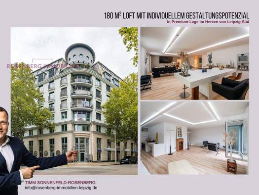 Loft zum Kauf 874.900 € 5 Zimmer 180 m² 4. Geschoss Beethovenstraße 14 WE27 Zentrum-Süd Leipzig / Leipzig Zentrum-Süd 04107