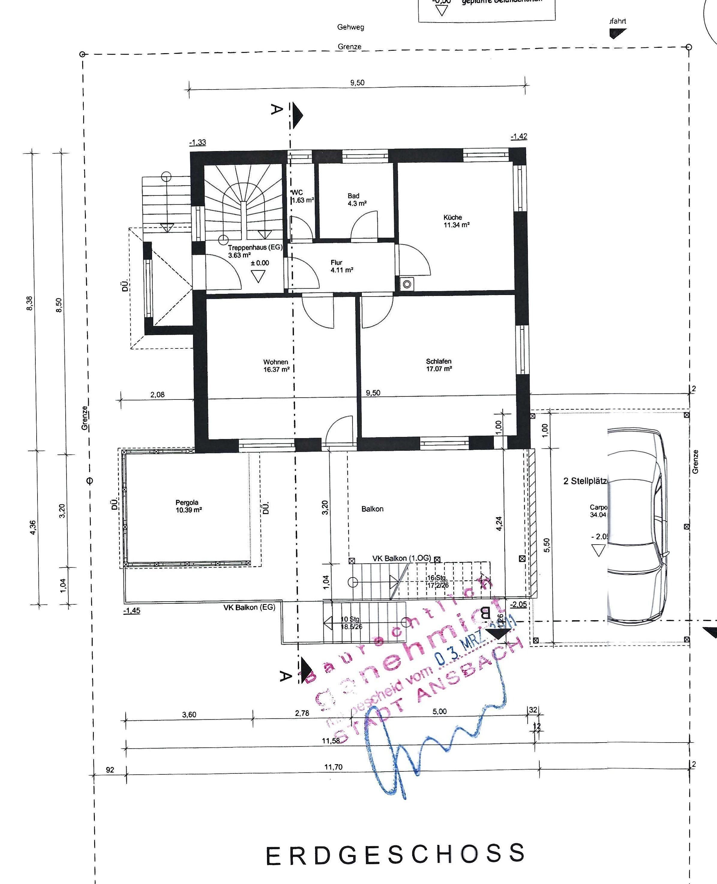 Mehrfamilienhaus zum Kauf 439.000 € 159,7 m²<br/>Wohnfläche 500 m²<br/>Grundstück Stadt Ansbach 91522