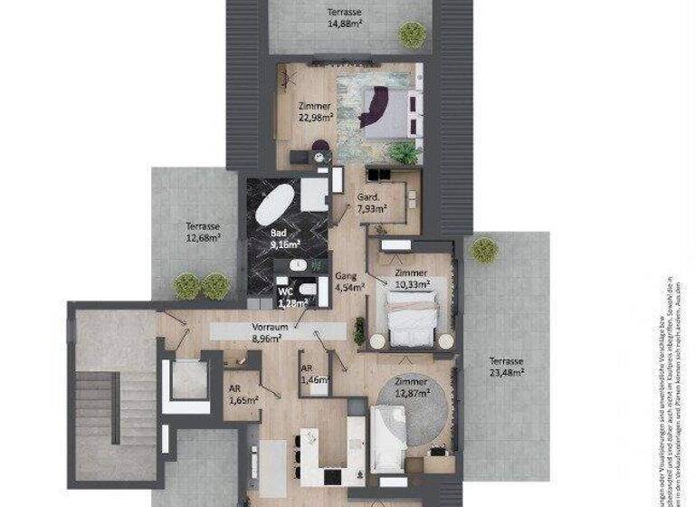 Wohnung zum Kauf - Erstbezug provisionsfrei 899.000 € 4 Zimmer 132,8 m² 4. Geschoss Düsseldorfstraße 22 Wien 1220