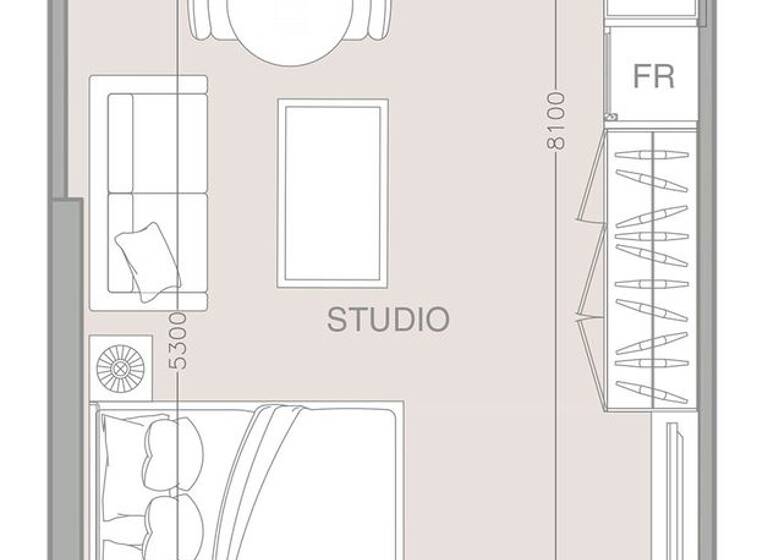 Wohnung zum Kauf provisionsfrei 188.393 € 2 Zimmer 39,7 m² Dubai 00000